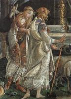Botticelli, Sandro - Scenes from the Life of Moses, detail of the Daughters of Jethro